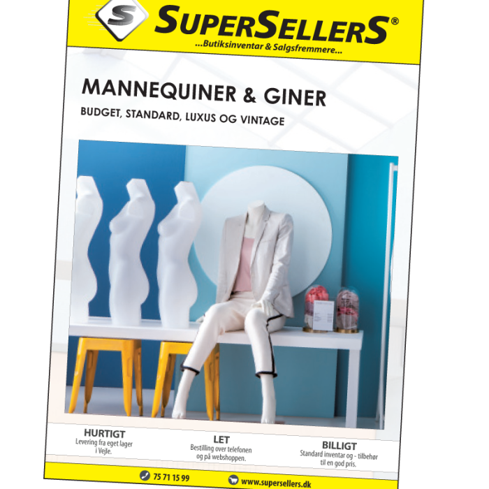 Katalog med mannequiner og giner