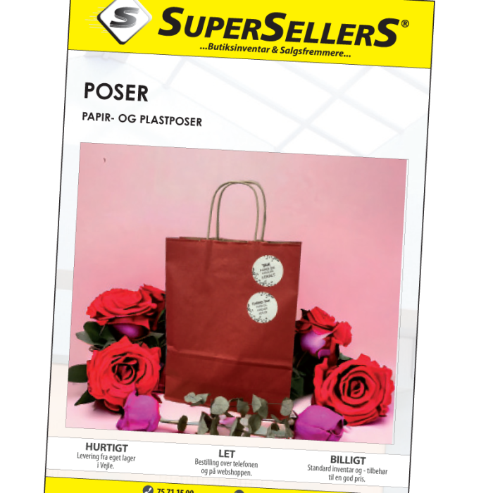 Katalog med Poser. Papir, plast eller Non Woven