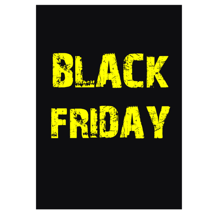 Plakat - Black Friday - 50 x 70 cm. Gul