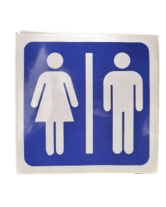 "Pictogram Dame/herre toilet" Blå/Hvid