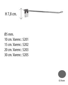 Euro-Haken für Lamellenwand - Chrom 