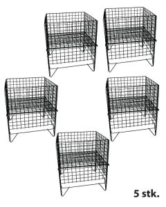 Gitter-Wühlkorb - 5 stk. - Schwarz - Nancy 2